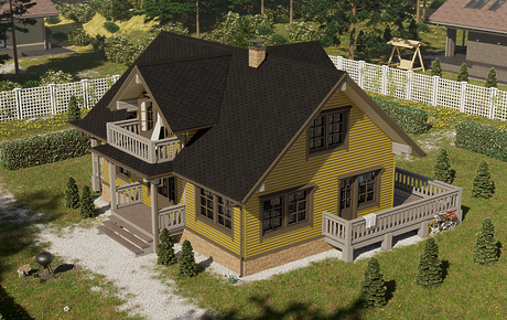 Гибкая черепица Eurasia, Шестигранник, Черный - 9